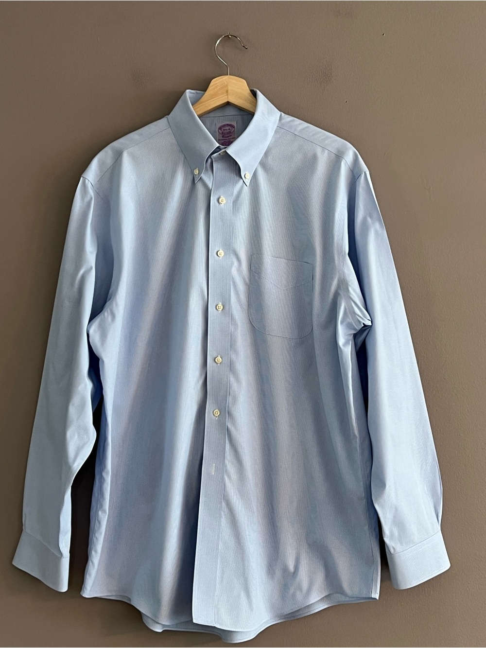 Brooks Brothers Classic Non-Iron Dress Shirt Mini Houndstooth 16.5 - 35 Supima